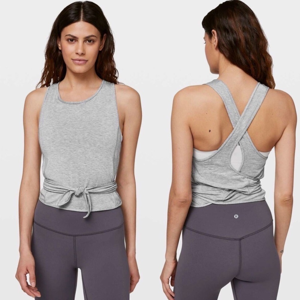 Lululemon Turn to Tie Tank Heathered Core Light Grey
